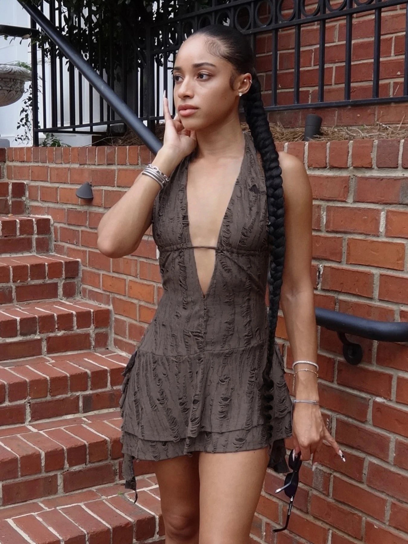 Ravibe Enchanted Backless Halter Dress – Fairycore Partywear