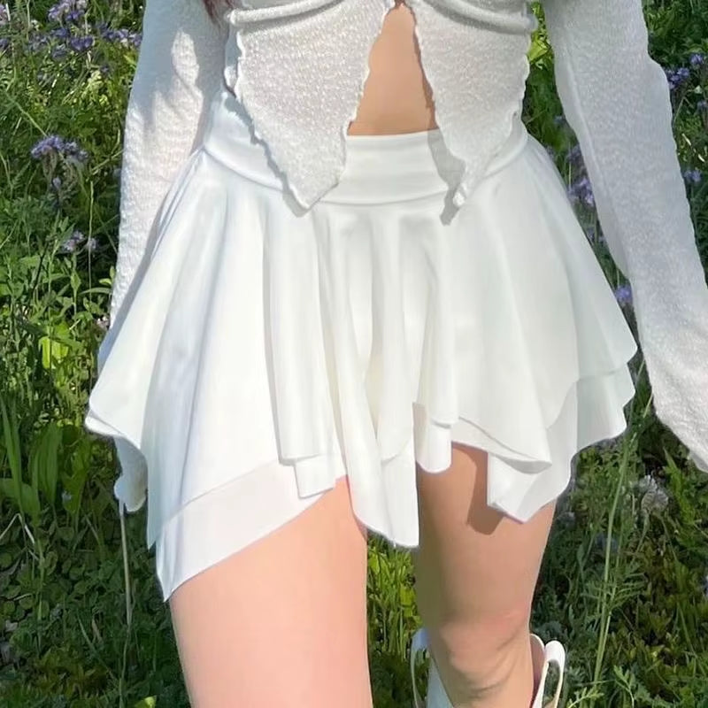 Ravibe Flow Mini Skirt – Low Rise, Stretchy, Tiered